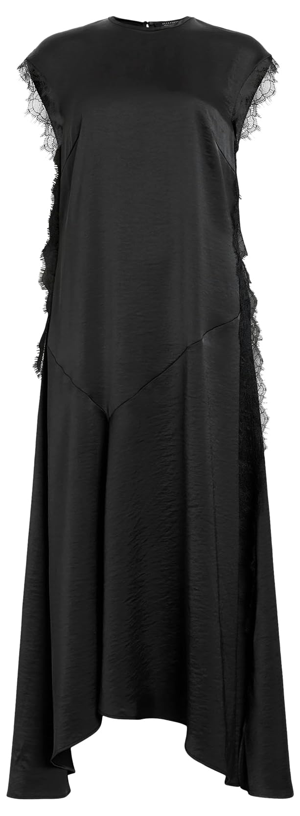 Black lace patchwork irregular dress - Image 6