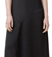 Black lace patchwork irregular dress