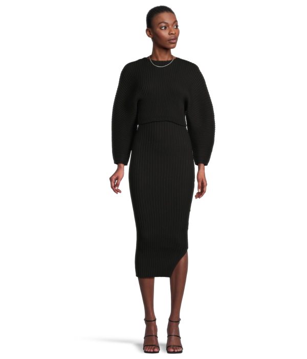 Black knitted skirt suit - Image 4